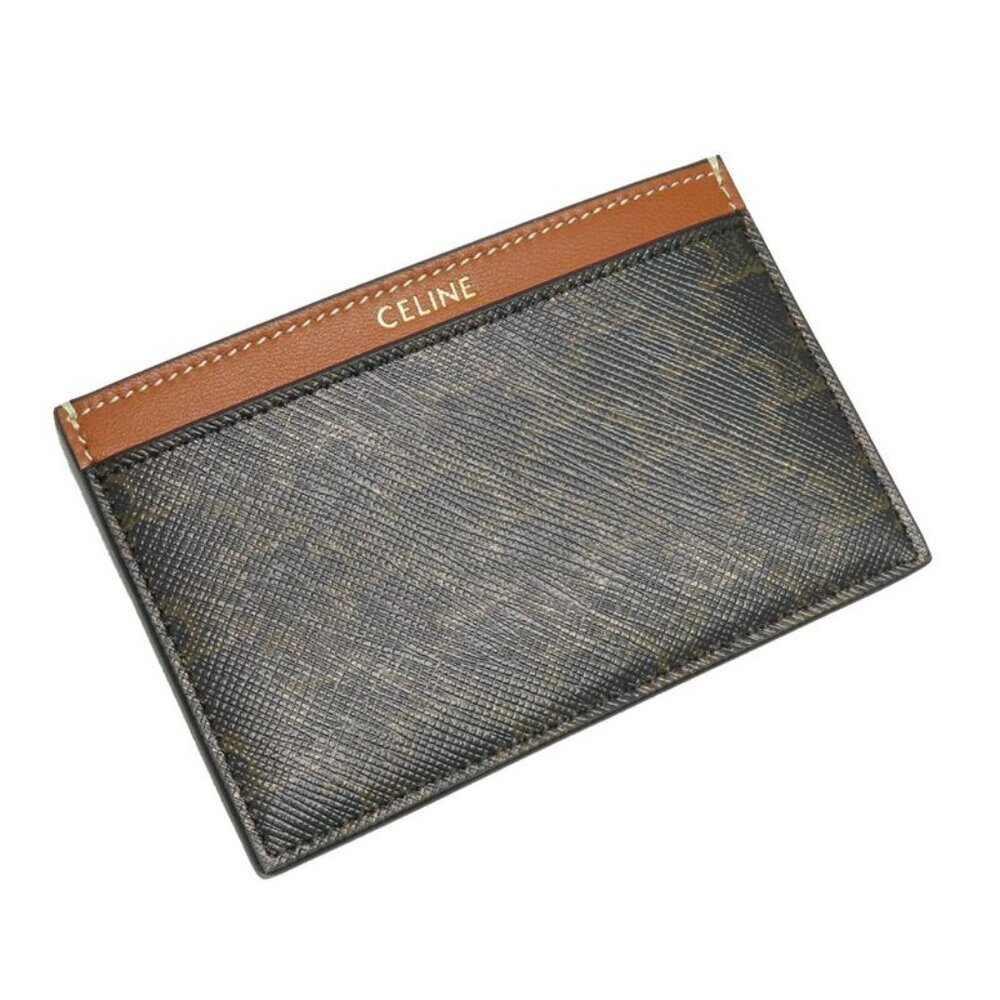 Celine Plain Card Holder Triomphe Tan 10 B702 Bq4 - Picture 2 of 7